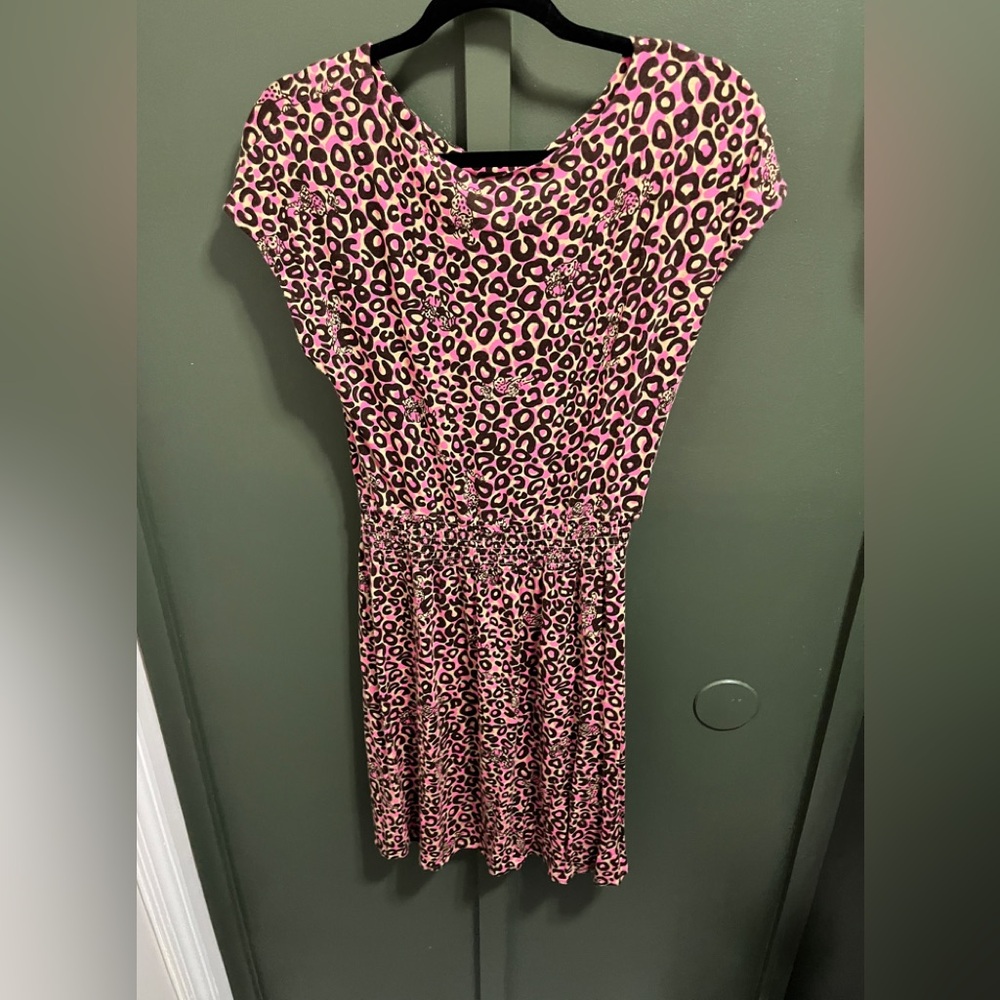 Lilly Pulitzer Pink and Brown Cheetah Sadie Leopard Print Dress